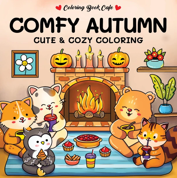 Comfy autumn - Coloring Book Cafe – Rebo Productions B.V. – boek cover