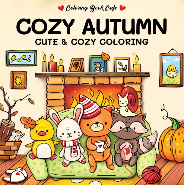 Cozy autumn - Coloring Book Cafe – Rebo Productions B.V. – boek cover