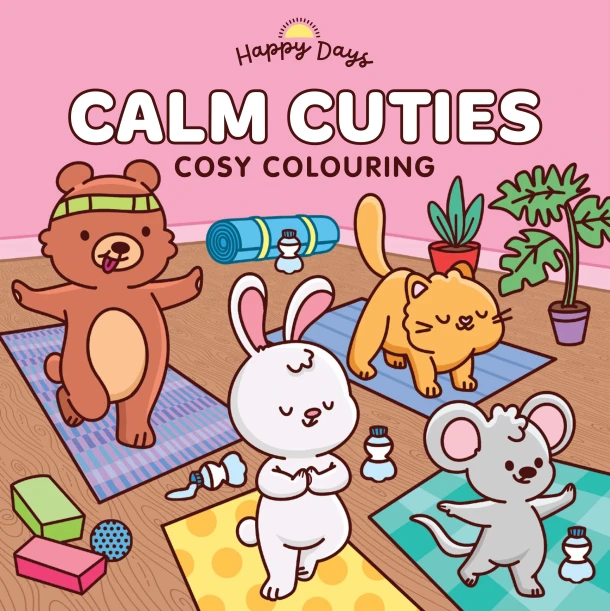 Calm cuties - Happy days cosy colouring – Elena Aiello – boek cover