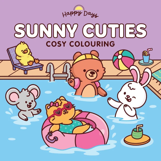 Sunny cuties - Happy days cosy colouring – Elena Aiello – boek cover