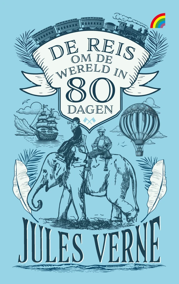 De reis om de wereld in 80 dagen – Jules Verne – boek cover