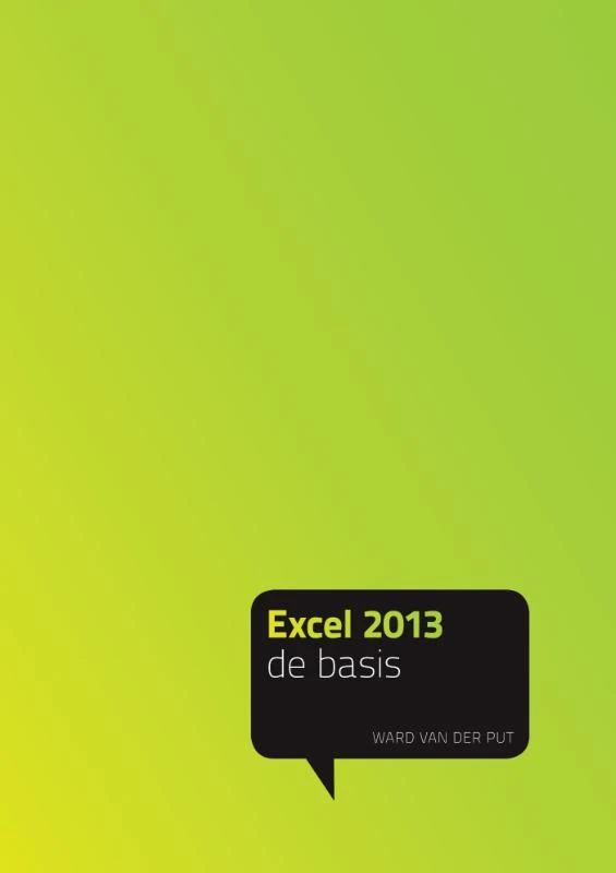 Excel 2013 – Ward van der Put – boek cover