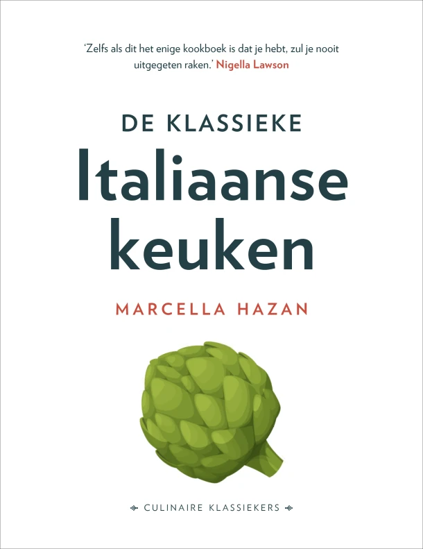 De Klassieke Italiaanse keuken – Marcella Hazan – boek cover