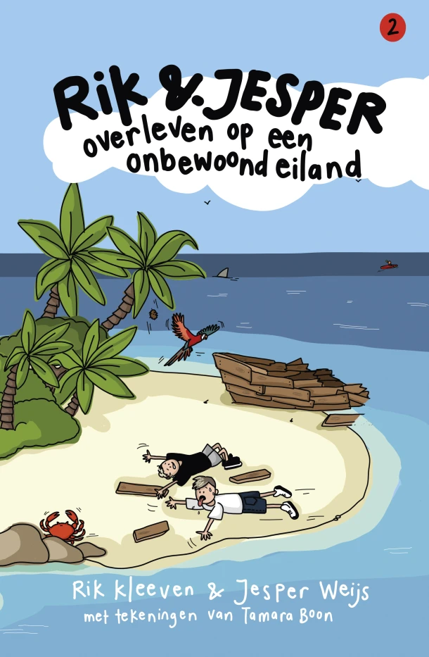 Rik en Jesper overleven op een onbewoond eiland – Rik Kleeven – boek cover