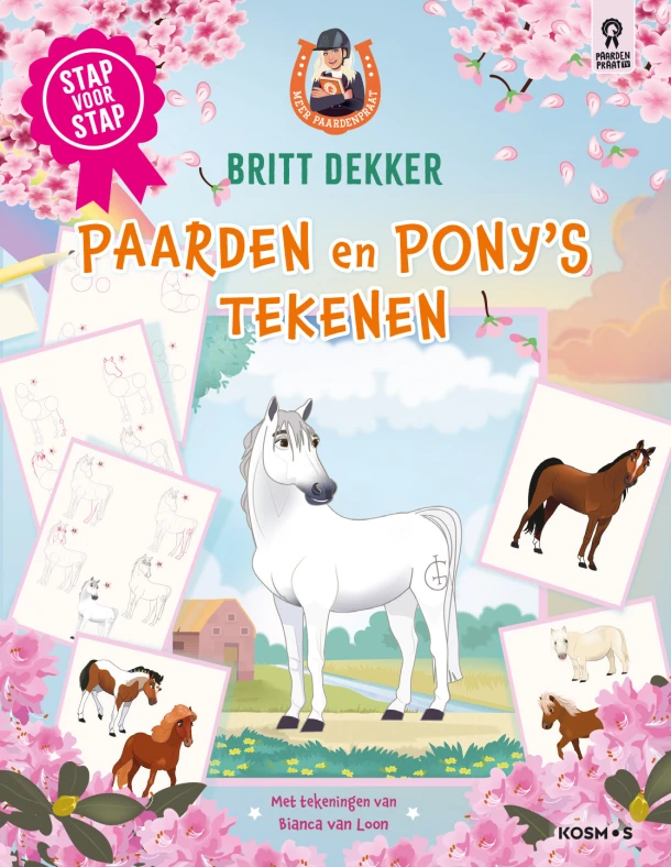 Stap voor stap paarden en pony's tekenen – Britt Dekker – boek cover