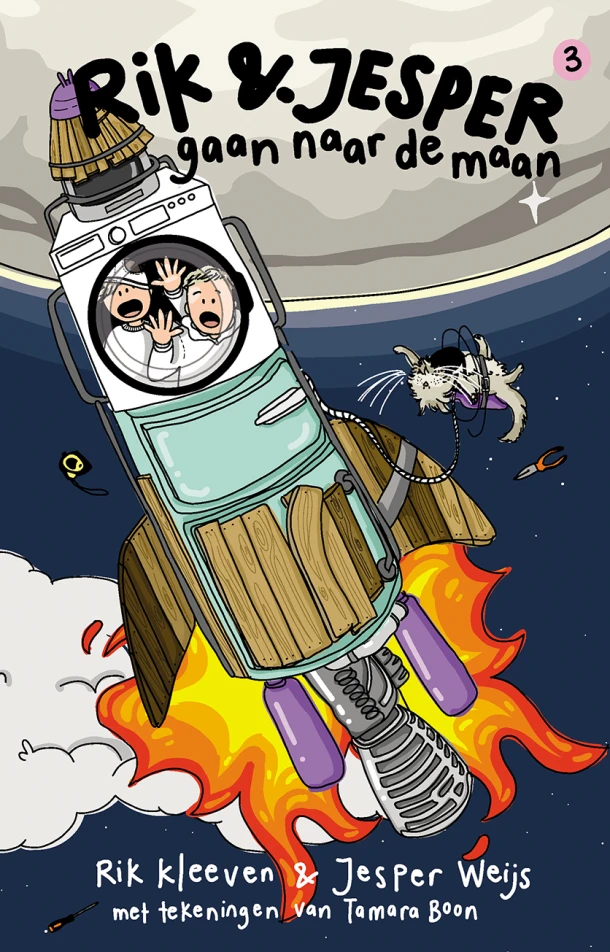 Rik en Jesper gaan naar de maan – Rik Kleeven – boek cover