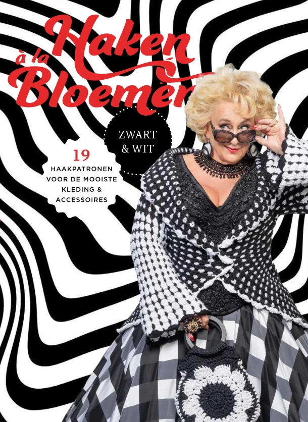 Haken à la Bloemen - Zwart en wit – Karin Bloemen – boek cover