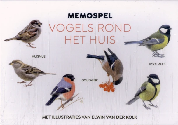 Vogels rond het huis - memospel – Elwin van der Kolk – boek cover