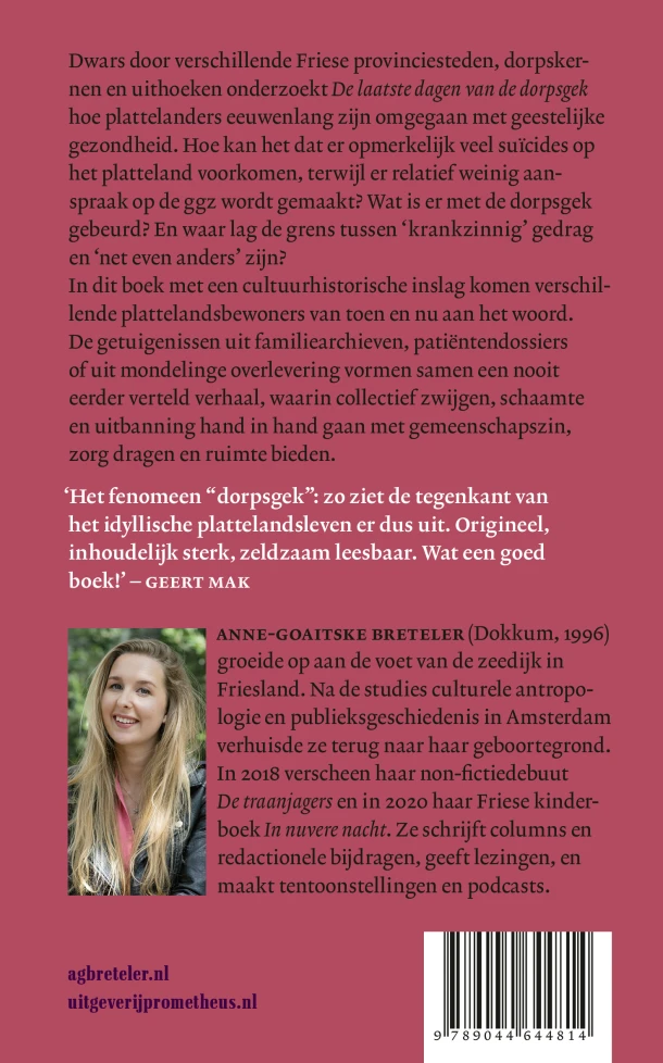 De laatste dagen van de dorpsgek – Anne-Goaitske Breteler – boek cover