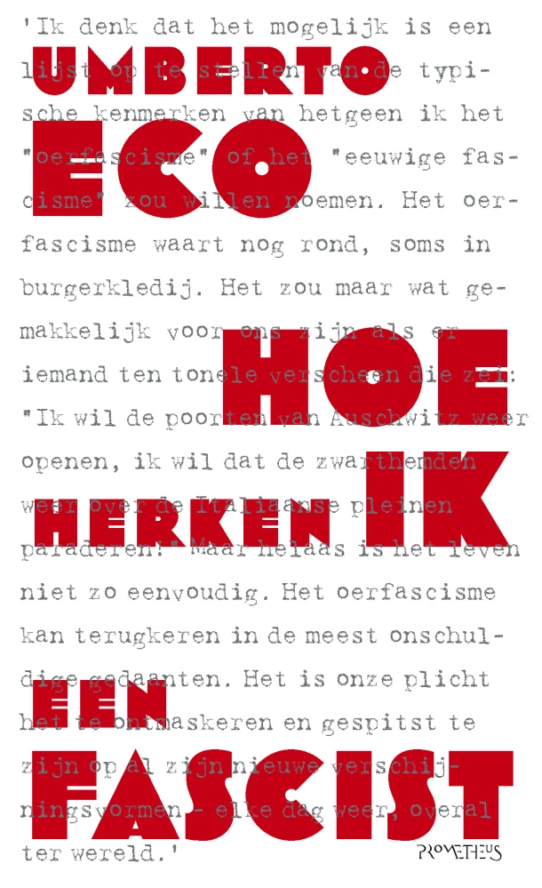 Hoe herken ik een fascist – Umberto Eco – boek cover