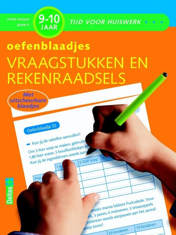 Oefenblaadjes Vraagstukken en rekenraadsels 9-10 jr – Kathleen Carlier – boek cover