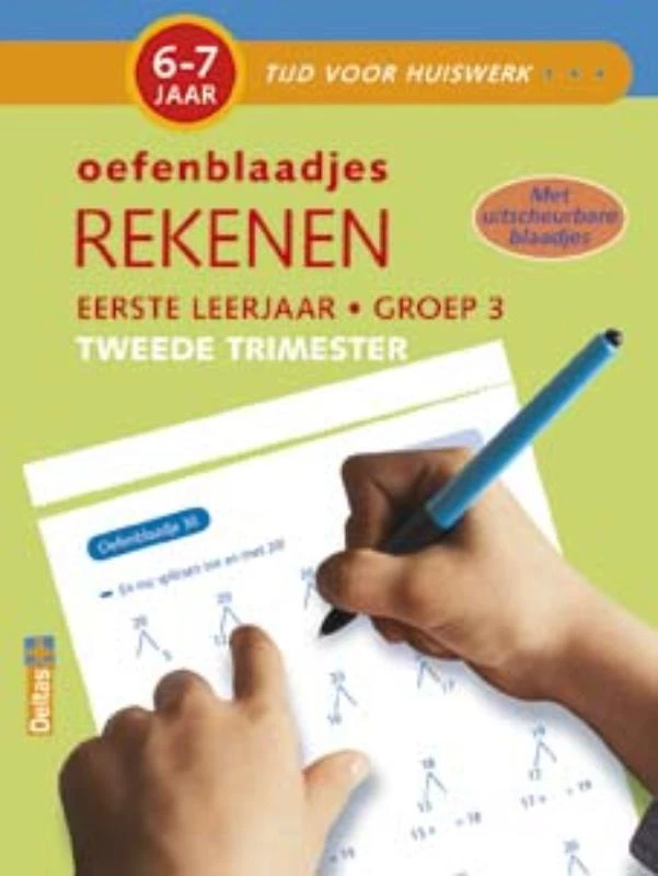Oefenblaadjes rekenen (6-7 j.) Tweede trimester – boek cover