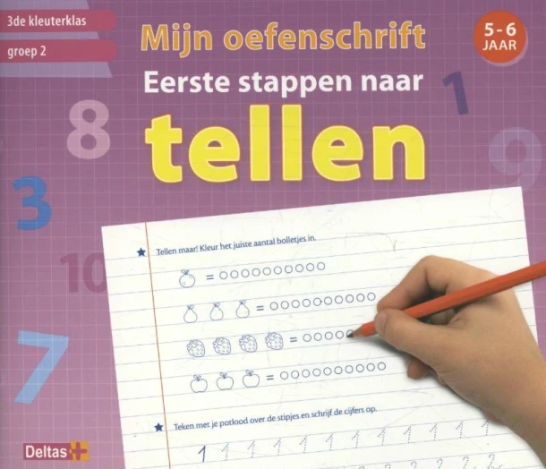 Mijn oefenschrift eerste stappen naar tellen (5-6 j.) – Frieda Van Raevels – boek cover