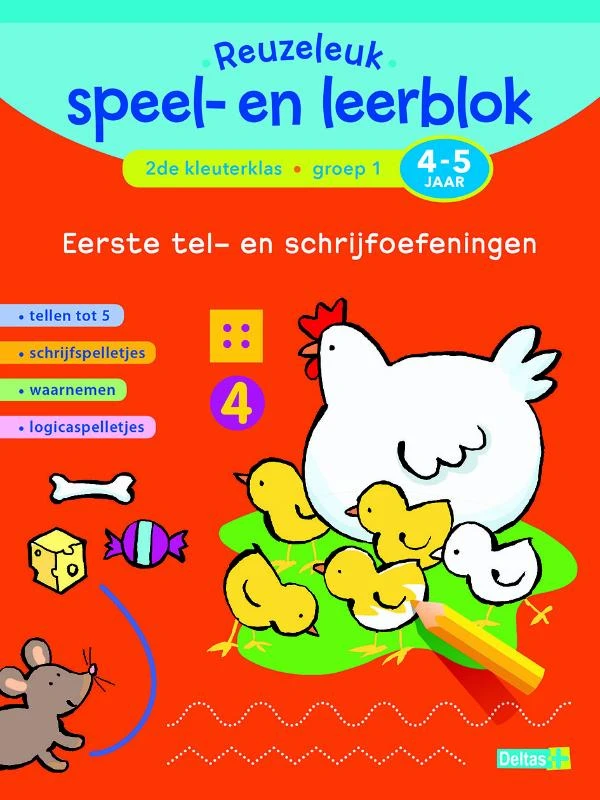 Reuzeleuk speel- en leerblok Tel- en schrijfoefeningen (4-5 j.) – ZNU – boek cover