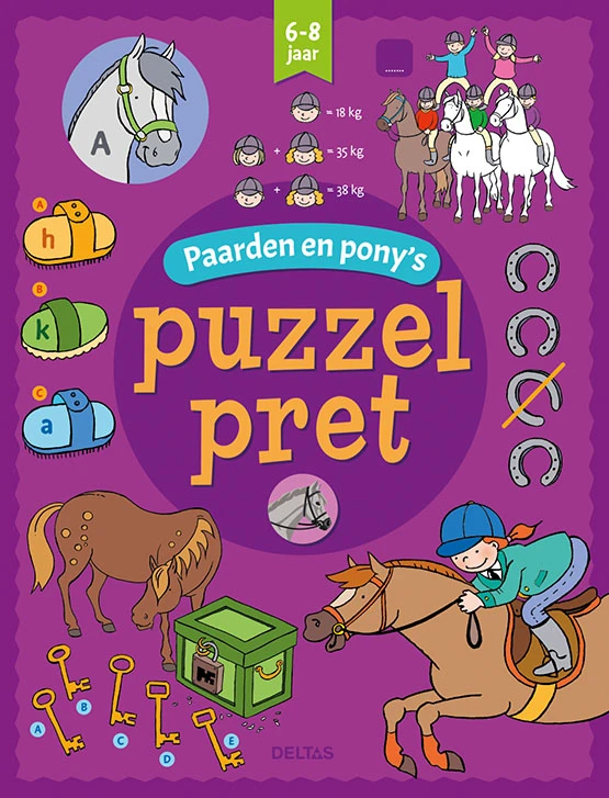 Puzzelpret - Paarden en pony‘s (6-8 j.) – Annemie Bosmans – boek cover