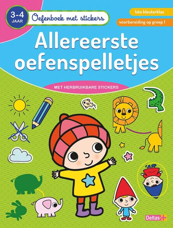 Oefenboek met stickers - Allereerste oefenspelletjes (3-4 j.) – ZNU – boek cover