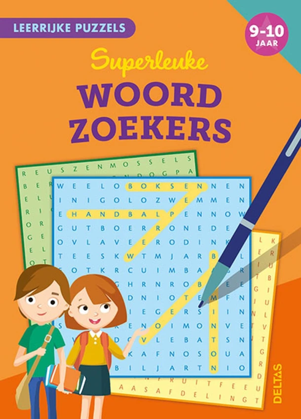 Superleuke woordzoekers 9-10 jaar – ZNU – boek cover