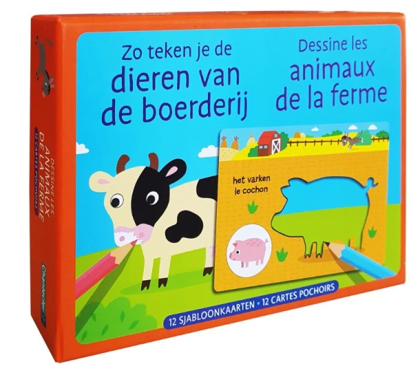 Zo teken je de dieren van de boerderij / Dessine les animaux de la ferme – ZNU – boek cover