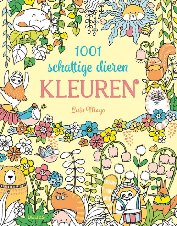 1001 schattige dieren kleuren – Lulu Mayo – boek cover