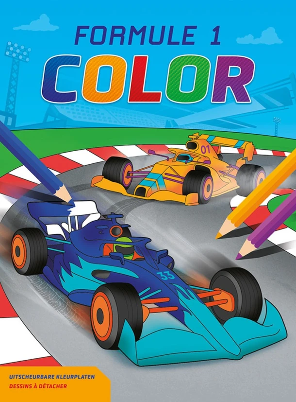 Formule 1 Color kleurblok / Formule 1 color - bloc de coloriage