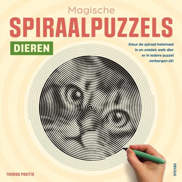Magische spiraalpuzzels - Dieren – Thomas PAVITTE – boek cover