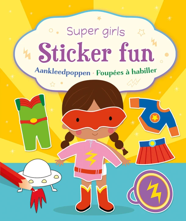 Super girls Sticker Fun - Aankleedpoppen / Super girls Sticker Fun - Poupées à habiller – ZNU – boek cover