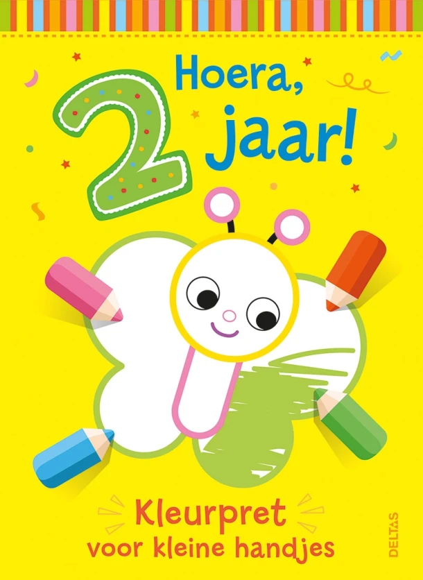 Hoera, 2 jaar! Kleurpret voor kleine handjes – ZNU – boek cover