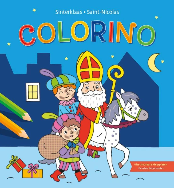 Sinterklaas kleurblok / Saint-Nicolas bloc de coloriage – ZNU – boek cover