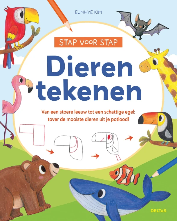 Stap voor stap dieren tekenen – Eunhye Kim – boek cover