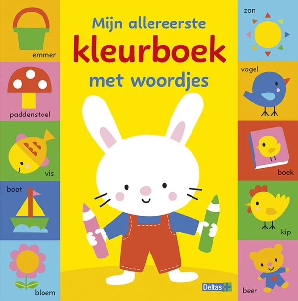 Mijn allereerste kleurboek met woordjes – ZNU – boek cover