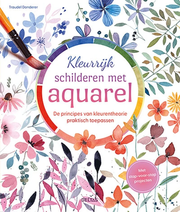 Kleurrijk schilderen met aquarel – Traudel Donderer – boek cover