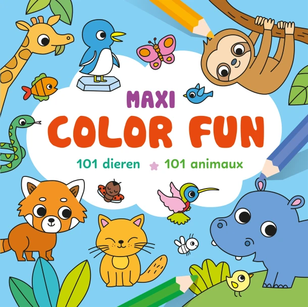 Maxi Color Fun ¿ 101 dieren / Maxi Color Fun ¿ 101 animaux – ZNU – boek cover