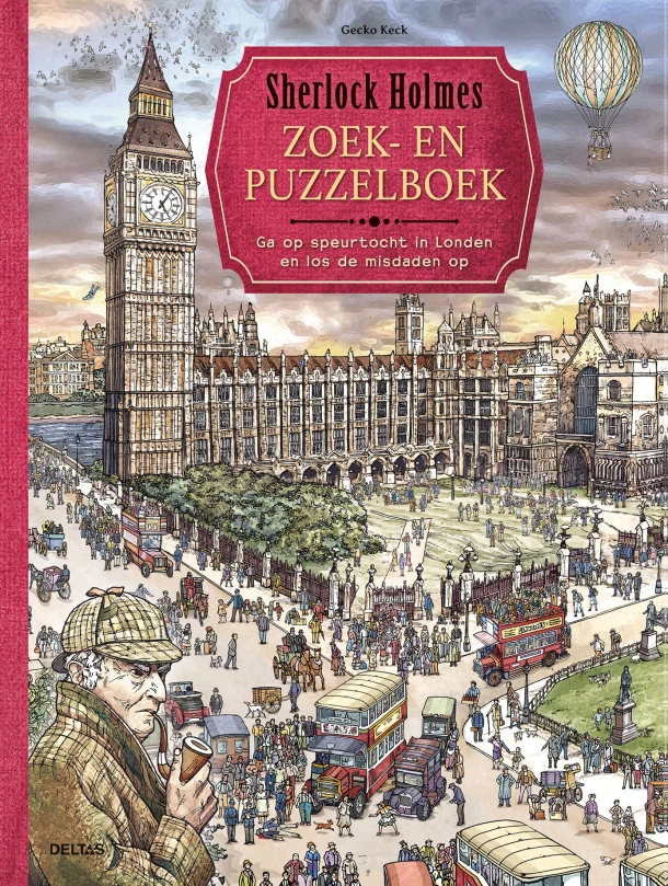 Sherlock Holmes zoek- en puzzelboek – Gecko Keck – boek cover
