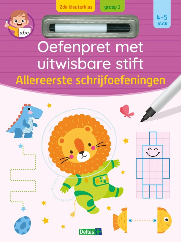 Oefenpret met uitwisbare stift - Allereerste schrijfoefeningen (4-5 j.) – ZNU – boek cover