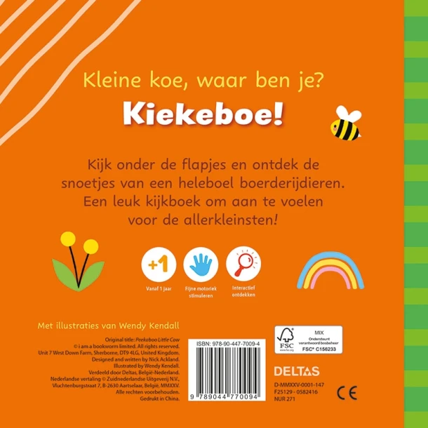 Kiekeboe kleine koe – Nick Ackland – boek cover