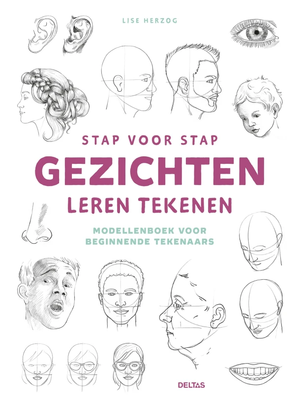 Stap voor stap gezichten leren tekenen – Lise Herzog – boek cover