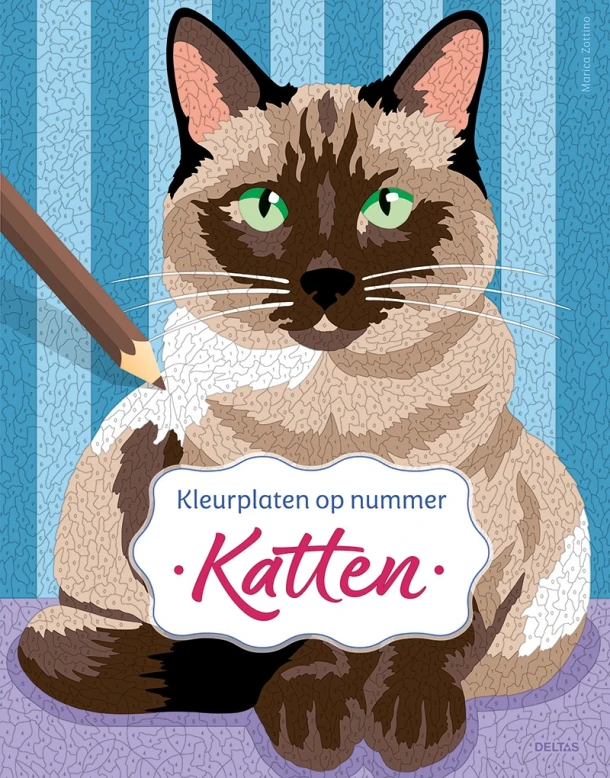 Katten - Kleurplaten op nummer – Marica Zottino – boek cover