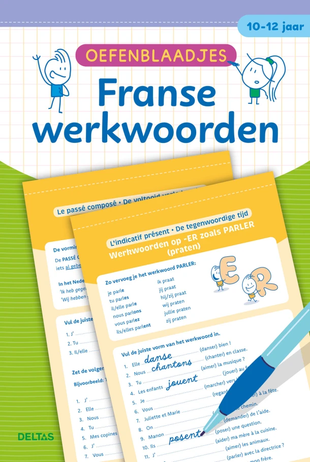 Oefenblaadjes - Franse werkwoorden (10-12 j.) – BRITT BOGAERTS – boek cover