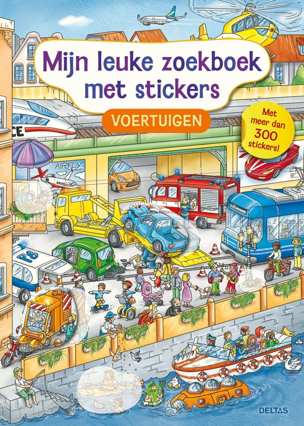 Mijn leuke zoekboek met stickers - Voertuigen – ZNU – boek cover