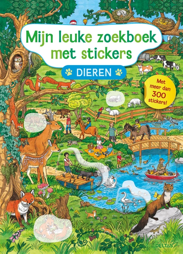 Mijn leuke zoekboek met stickers - Dieren – ZNU – boek cover