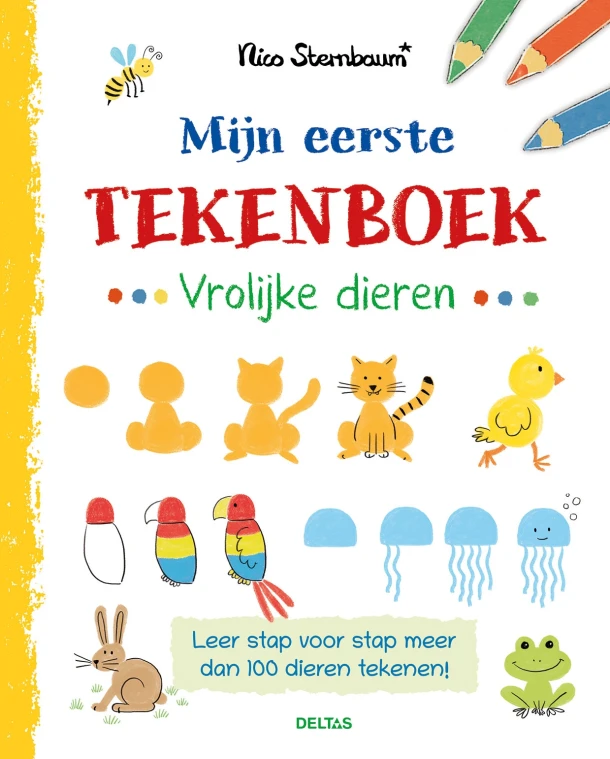 Mijn eerste tekenboek Vrolijke dieren – Nico Sternbaum – boek cover