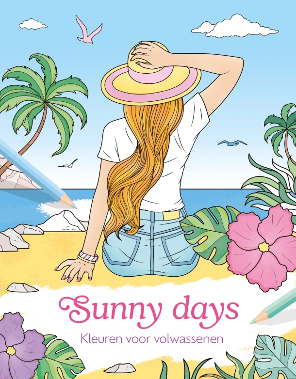 Sunny days - Kleuren voor volwassenen – ZNU – boek cover