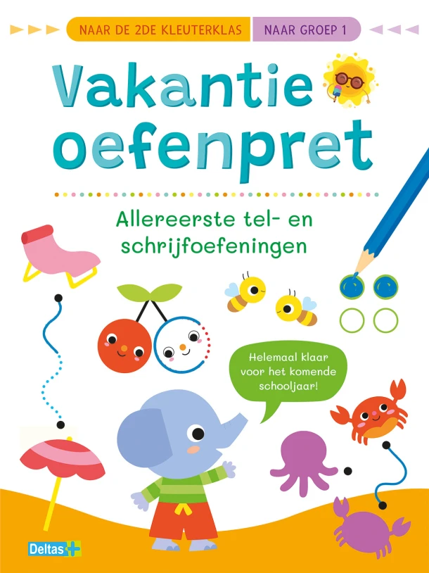 Vakantie oefenpret - Allereerste tel- en schrijfoefeningen – ZNU – boek cover