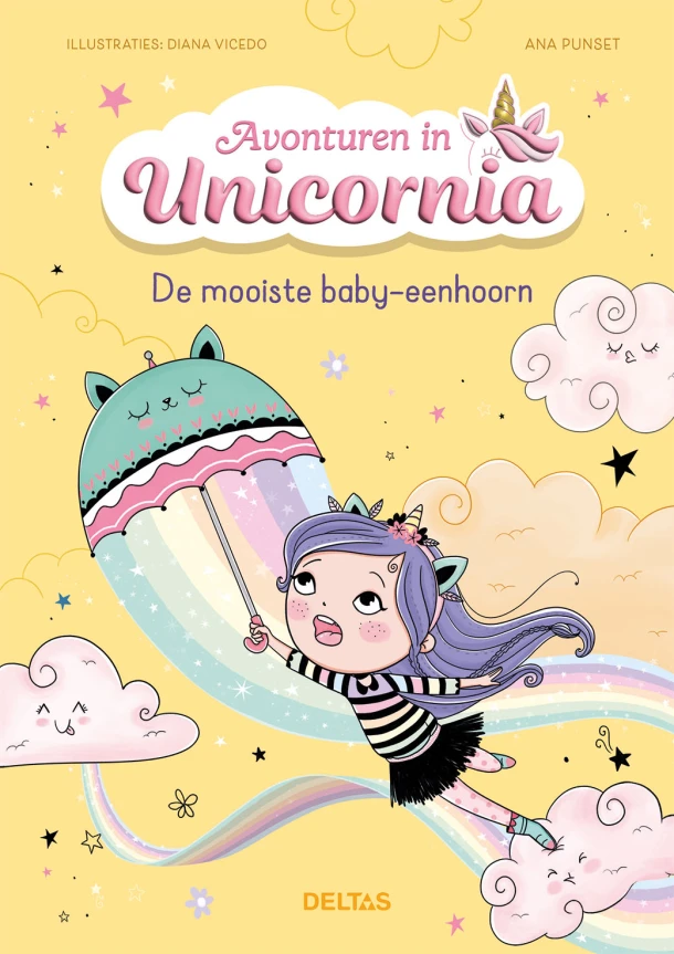 Avonturen in Unicornia - De mooiste baby-eenhoorn – ANA PUNSET – boek cover
