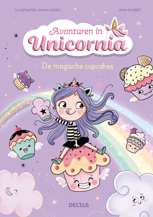 Avonturen in Unicornia - De magische cupcakes – ANA PUNSET – boek cover