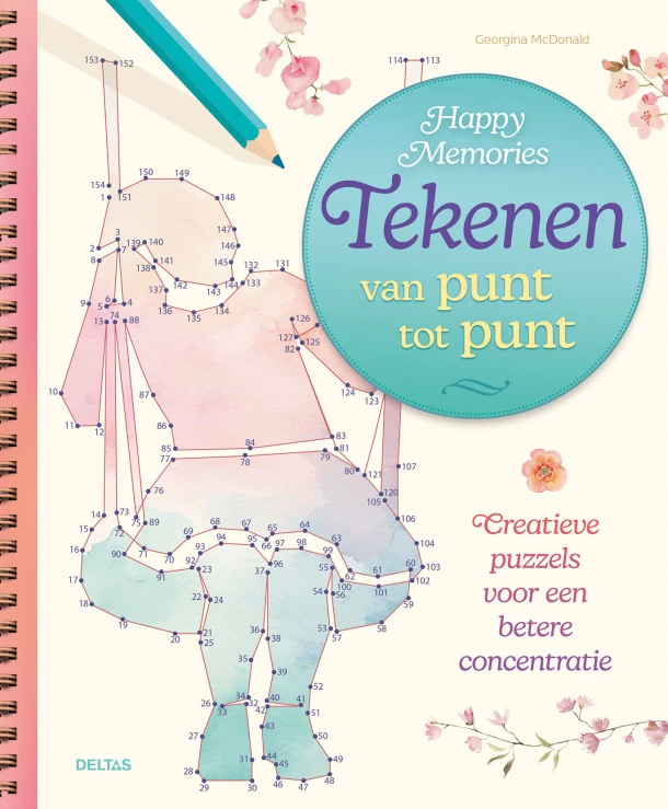 Happy Memories - Tekenen van punt tot punt – GEORGINA MCDONALD – boek cover