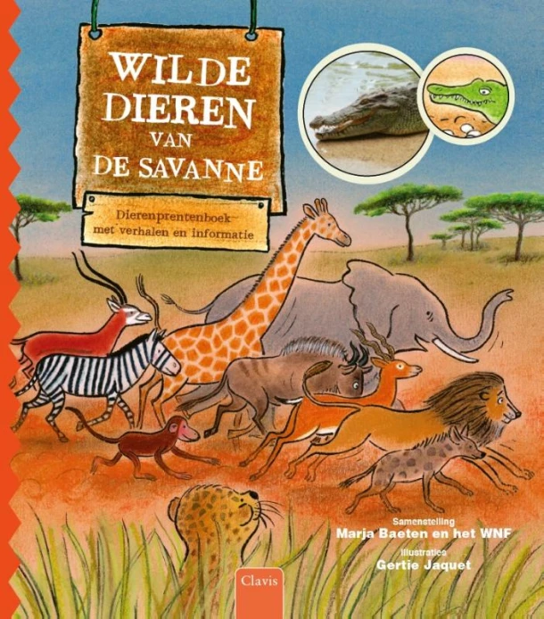 Wilde dieren van de savanne – Marja Baeten – boek cover