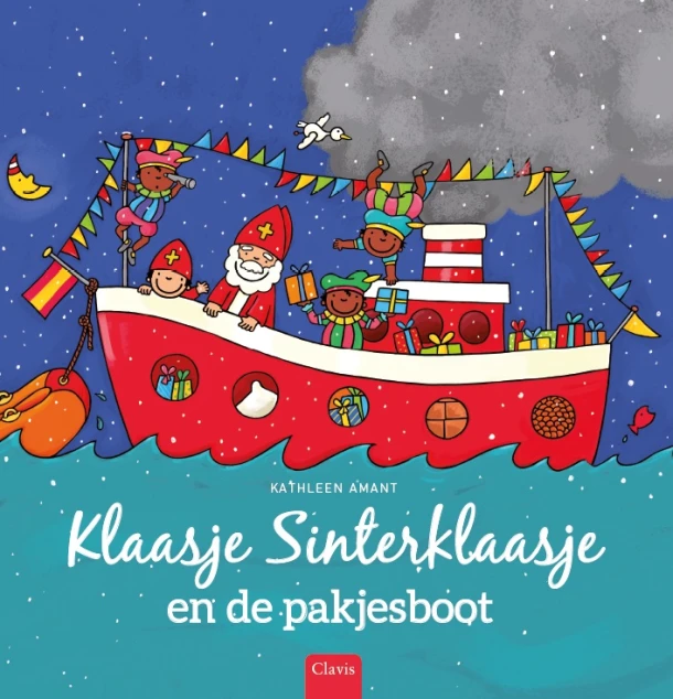 Klaasje Sinterklaasje en de pakjesboot – Kathleen Amant – boek cover