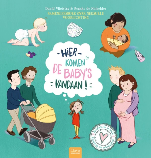 Hier komen de baby's vandaan! – David Vlietstra – boek cover