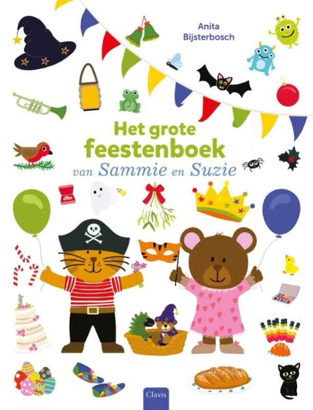 Het grote feestenboek van Sammie en Suzie – Anita Bijsterbosch – boek cover